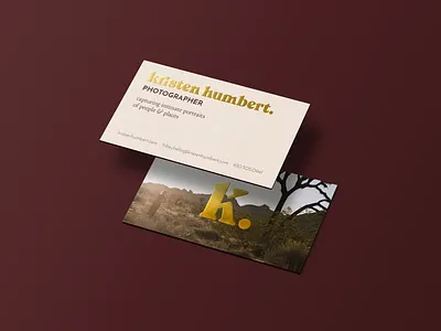 Kristen Humbert / Business Card 2 branding business card business card design design graphic design logo logo design