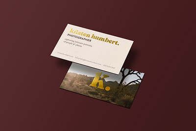 Kristen Humbert / Business Card 2 branding business card business card design design graphic design logo logo design