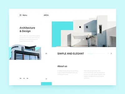Architecture & Design Web-site concept arch architecture card clean concept figma green guide house ui ux webdesign website