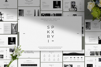 Skripxy Powerpoint agency art business clean corporate creative design development elegant minimal minimalism minimalist modern powerpoint presentation simple template web design web development website