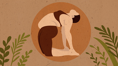 Yoga Pose design flat illustration stayathome yoga pose yogapose