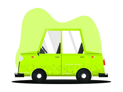 Cartoon Car cartoon car illustration minimal vector vehicle