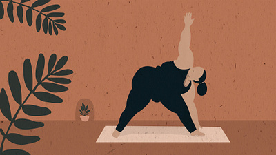 Yoga pose design flat illustration stayathome vector yoga pose