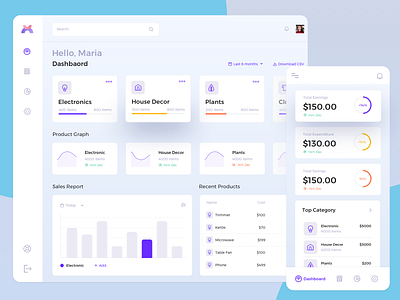 Minimal Dashboard Kit dashboad design mobile mobile app ui vector