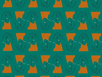 Pattern series 01 branding design fashion flat girl character illustration illustrator minimal styling vector