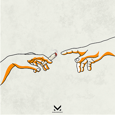 Creation of Joint design illustraion joint michelangelo sketch weed