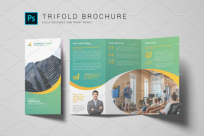 Business Trifold Brochure business brochure business trifold brochure clean company brochure corporate brochure creative minimal multipurpose photoshop template trifold brochure