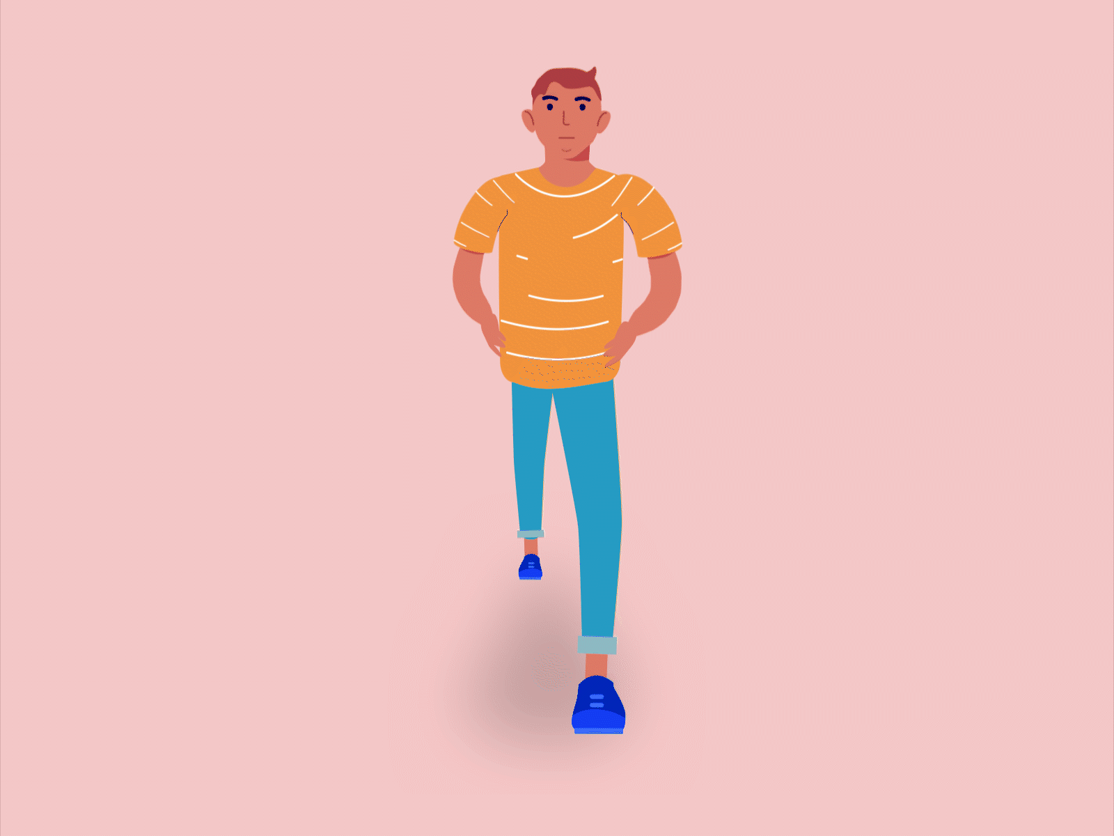 Walk Cycle aftereffects animation animation after effects design first animation first post flat illustration minimal ruberhose2 ruberhose2