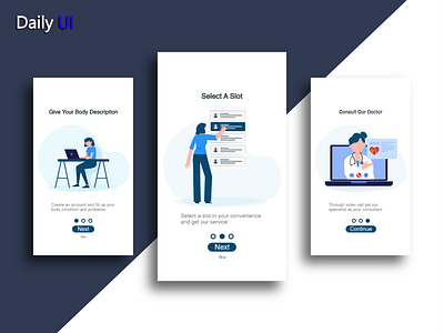 daily ui 023 023 app daily daily 100 challenge daily ui dailyui design doctor onboard ui uidesign videocall web