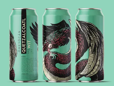 OMEYOCAN – QUETZACOATL brand design branding branding and identity craftbeer design graphicdesgn illustraion illustration typedesign typography