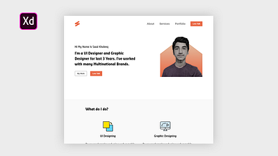 Portfolio Website Design adobe xd portfolio website ui uiux web design website design
