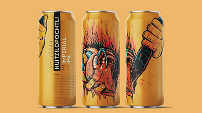 OMEYOCAN – HUITZILOPOCHTLI brand design branding branding and identity craftbeer design graphicdesgn illustraion typedesign typography