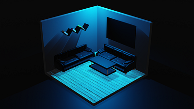 3d room 3d 3d art after effects blender illustration vector