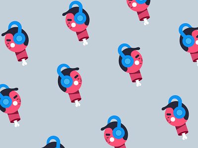 Boy with headphones ai boy character design flat headphones illustration music pattern vector