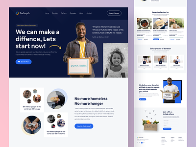 Charity Website Landing Page charity charity web landing page donate donation donation charity app freelance designer nasim fundriser fundrising halal halal branding halal design halal marketing halal website islam islamic masjid sadaqah website zakat