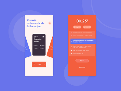 Coffee methods app coffee design mobile ui uiux ux