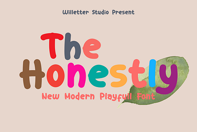 The Honestly branding design font design handletter handlettering illustration typography vector