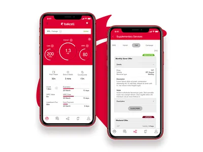 My Bakcell App Design app appdesign bakcell telco telcom ui uidaily uidesign uiux