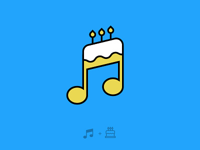 Birthday Music cake icon iconography music sweet