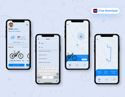 Daily UI Challenge 057/100 - Rent E bike App - (Freebie) 100uichallenge adobe xd ankur tripathi app design daily 100 challenge dailychallenge dailyui dailyuichallenge free download freebie rent bike app rent cycle rent cycle app rent e bike app uidesign