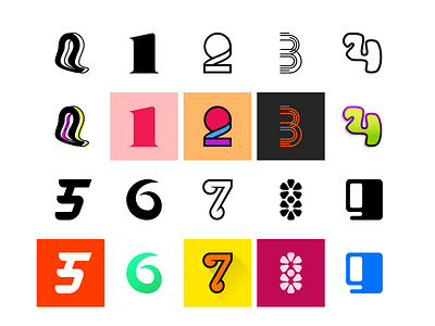 36 Days of Type: 0-9 36daysoftype flat illustrator lettering logo typography vector