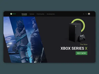 Xbox Website Concept branding concept design console dailyui design figma figmadesign uidesign ux uxdesign webdesign xboxone
