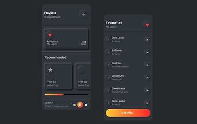 Simple Music Player-Edited app design ui xd