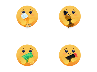 Emojis Pt.2 branding bubble tea cute emoji emoji set emoticon heart icon illustration illustrator logo minimal nintendo pokemon switch vector