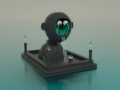 Introspección Núm. 1 3d character fantasy illustration render surrealism