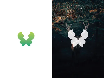 modern deer logo design animal logo brand identity creative logo deer head deer logo elegant logo flat logo geometric logo head logo logo mark modern logo