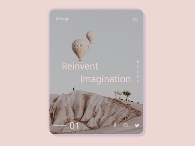 Mirage Travel design flat landingpage minimal pink ui ui ux ui design uidesign uiux uiuxdesign ux ux design uxdesign uxui web xd