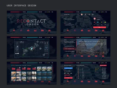 Recontact London User Interface Design animation app design application branding design flat design game design icon illustration landing page mobile game mobile game design mobile game ui mobile game uxui recontact london tolga tasci typography ui