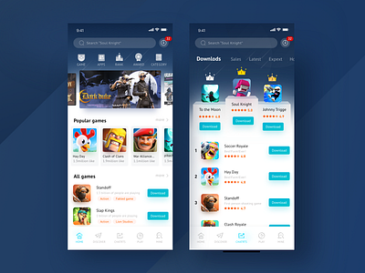 Game APP Store app design sketch ui ux