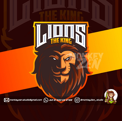 lion king mascot esport logo design charachter character e sport esport game gamer lion lion head lion king logo mascot strong twitch vector