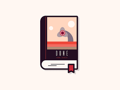 dune by frank herbert - cover design arrakis book cosmos cover design dribbbleweeklywarmup dune flat illustration logo moon sand sandworm space spice vector worm