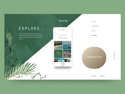 DeerU - An app for the environment color palette design illustration nature illustration ui webdesign