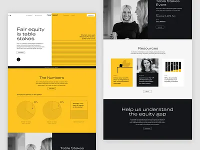 Carta's Table Stakes - Website - Home branding carta data visualization equality equity finance fintech infographics landing page layout startup typography ui website website design women