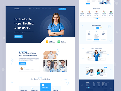 Medinik | Medical Healthcare Service Website Landing Page - v2 appointment appointment booking care consultation devignedge doctors healthcare hospital landing page landingpage medical medicine mhmanik02 online doctor online healthcare pharmacy web design website website design