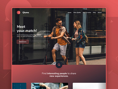 Qlume UX/UI app brand branding design logo logotype red ui ux web