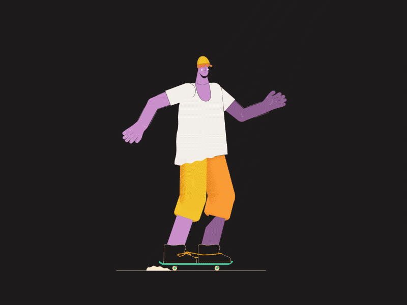 Skateboarding adobe illustrator aftereffects character characterdesign charater design design flat design flatdesign motion design skate skateboard skateboarding