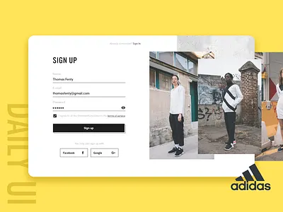 Challenge #001 dailyui design design ui ui webdesign website