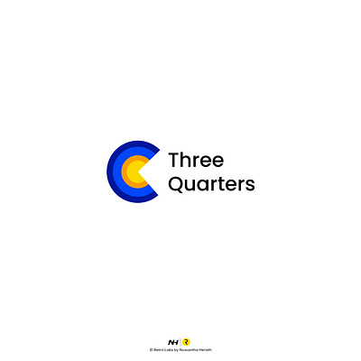 Three Quarters brand design brand identity branding design flat identity branding logo logo design minimal typography