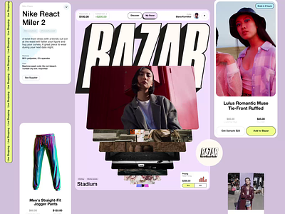 BAZAR 3d analytics animation branding dashboard design fashion interface logo motion graphics news shop shopping slide web