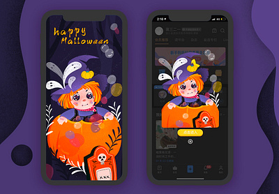 happy halloween all saints day bone chekchek children design drawing festival ghost girl halloween holiday illustration pumpkin warlock