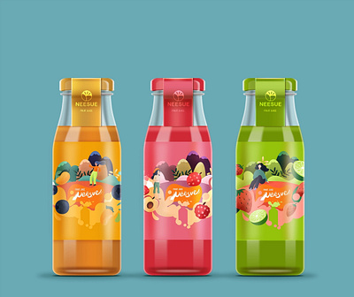 Beverage packaging graphic illustrator packaging