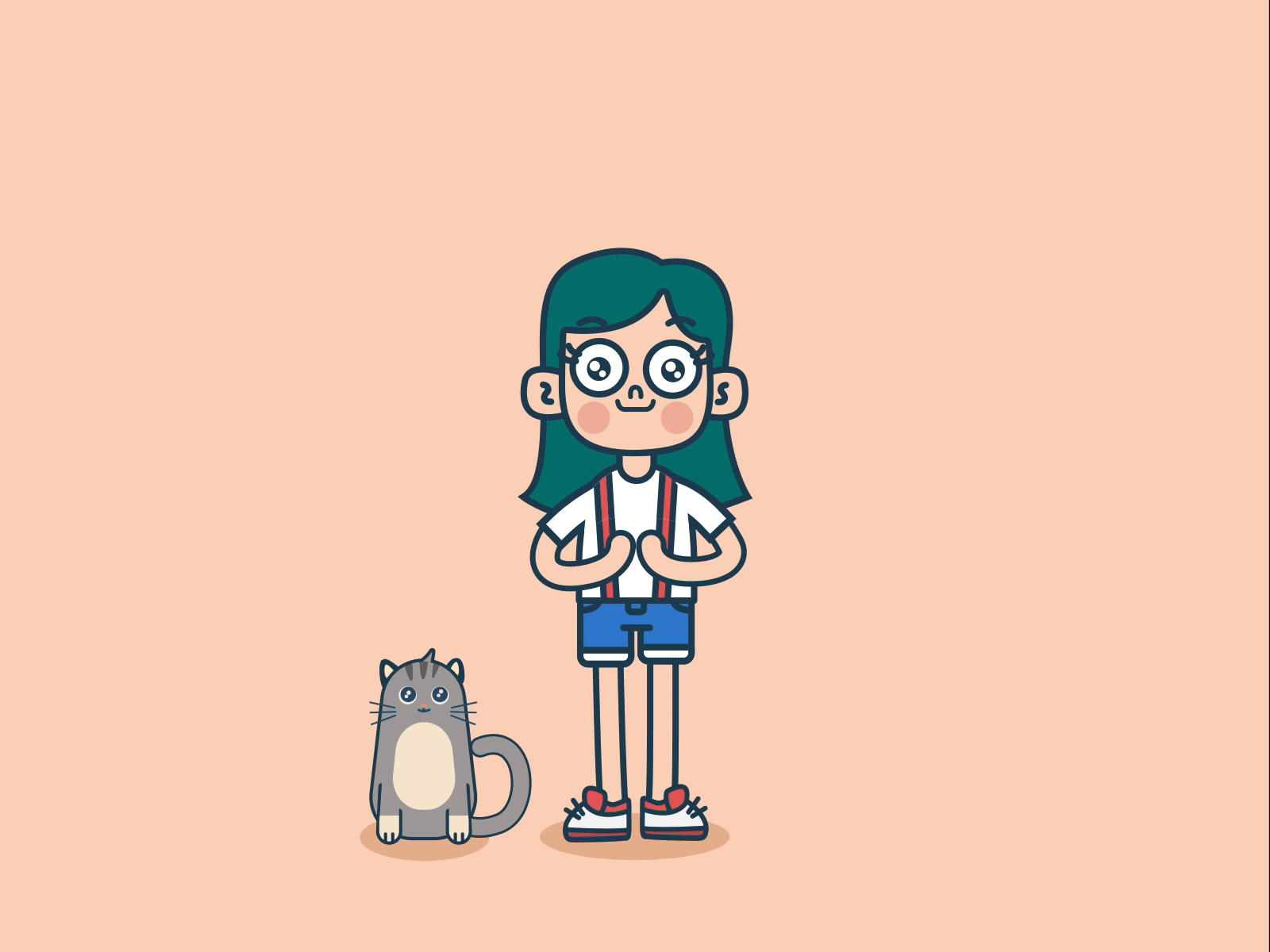 Hugger Girl animation illustration