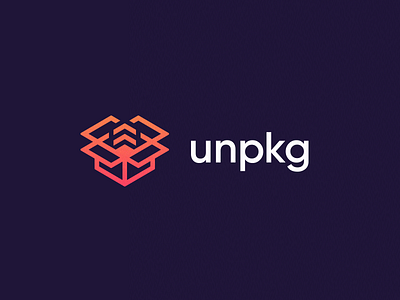 Unpackage abstract brand branding clean golden ratio grid logo mark mobile mobile app modern process tech