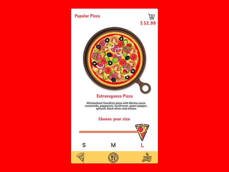 Popular Pizza - Pizza Order Mobile App application design figma illustrator invision mobile app mobile ui photoshop principle sketch uidesign