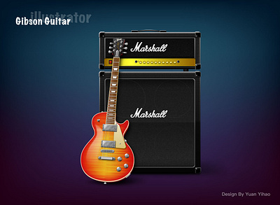 Gibson guitar gibson guitar illustration