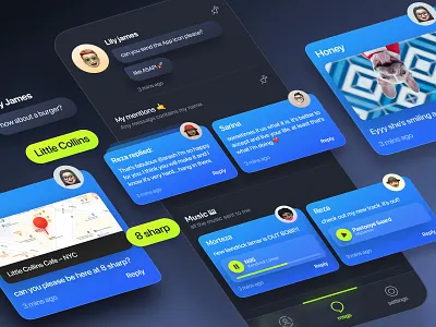 Smart Message Inbox animation app branding dark ideation inbox ios message msg smart sms typography ui
